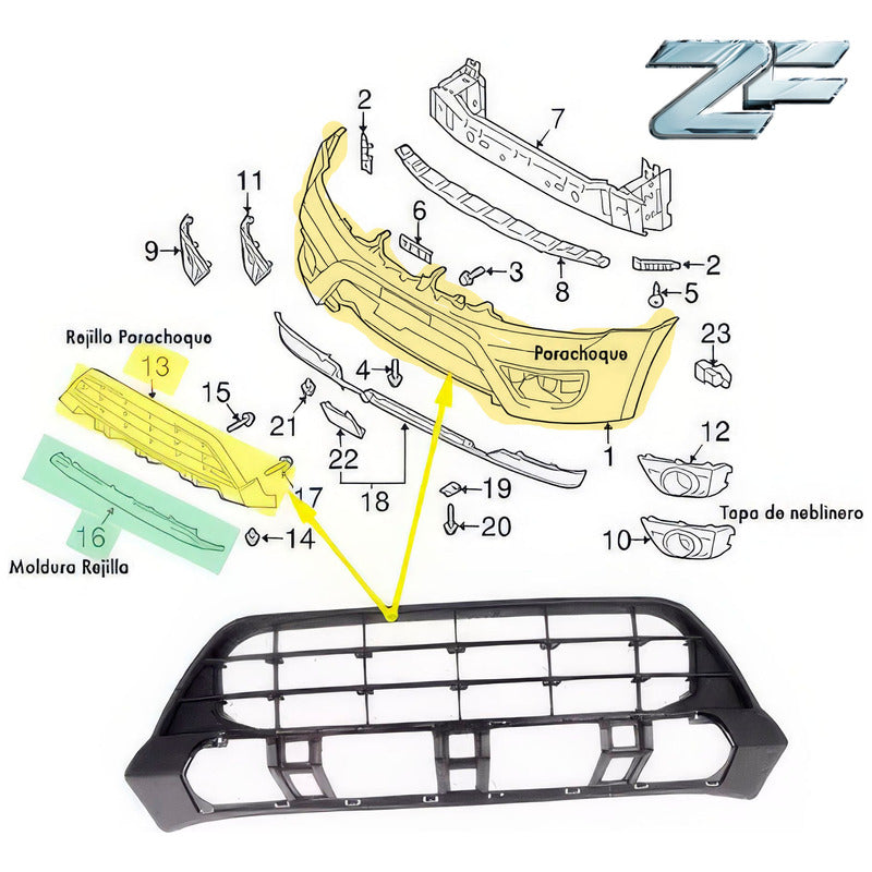 Parachoque, Rejilla Y Moldura Suzuki Nomade/vitara 2013-2019