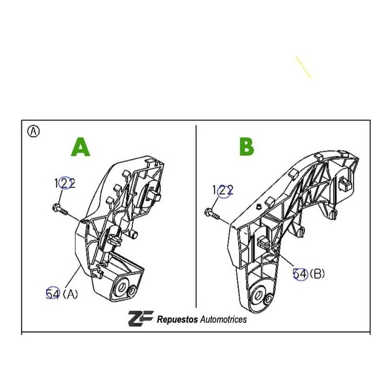 Par Guia Mensula Parachoque Chevrolet Dmax 2018 2020 / Zf