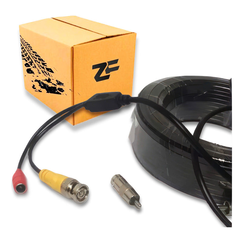 Cable Seguridad Video Corriente Rca 30 Mts / Zf