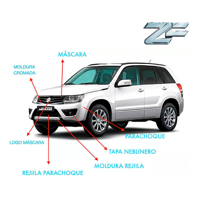Parachoque, Kit Rejilla, Mascara Suzuki Nomade