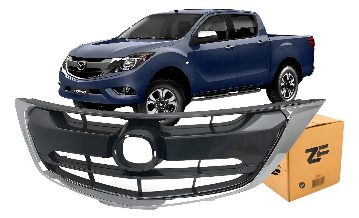 Máscara Mazda BT50 2017–2021 con moldura cromada