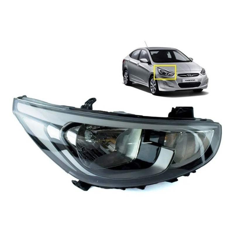 Optico Foco Hyundai Accent Rb 2011 2015 5 Pines/ Zf