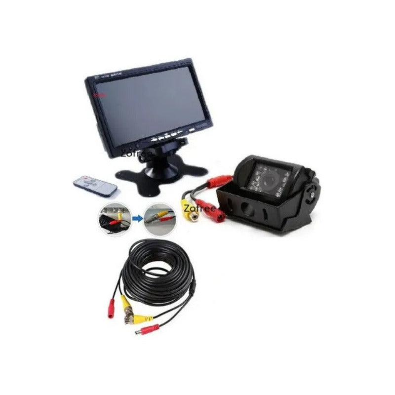 Kit 24v Cámara Camion/bus + Monitor 7 + Rca 30 Metros / Zf