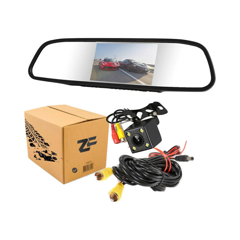 Cámara De Retroceso Led Y Monitor Espejo 4.3  /  Cable 5.5 M