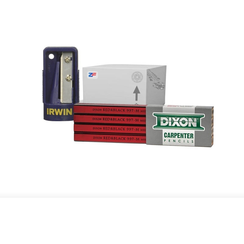 Lápiz Carpintero Industrial Dixon (12)  Más Saca Punta Irwin