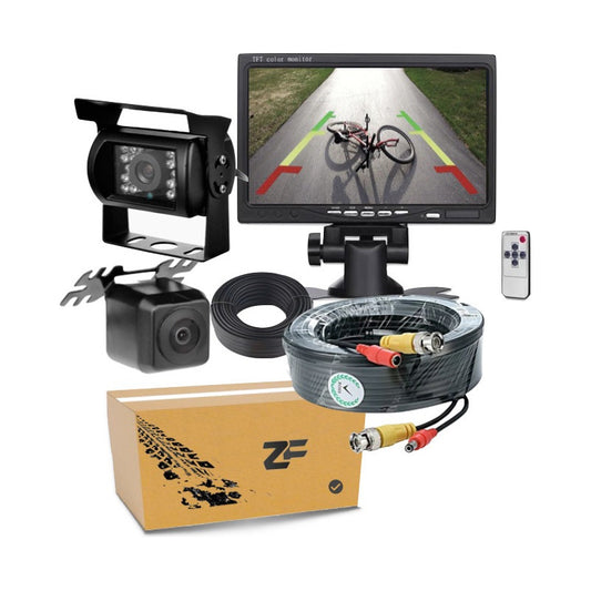 Kit 12/24v Monitor 7 Pulgadas Y Dos Cámaras + Cables