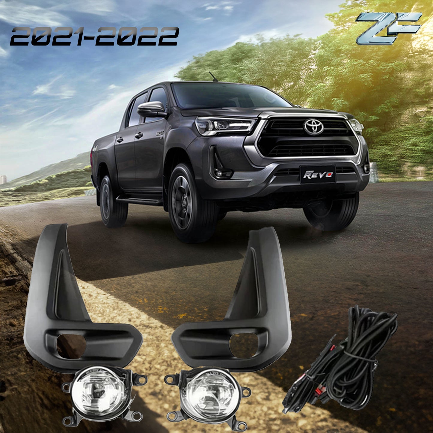 Neblineros Toyota New Hilux Revo 2021-22  Led / Zf