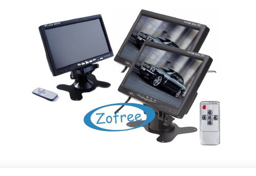 Kit 3 Monitores Lcd Color 7 Pulgadas Doble Video / Zofree